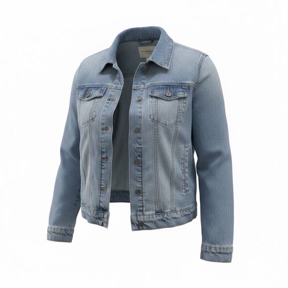 Pilcro and the Letterpress Jackets & Blazers - Pilcro & The Letterpress Anthropologie Denim Trucker Jacket L Soft Stretch